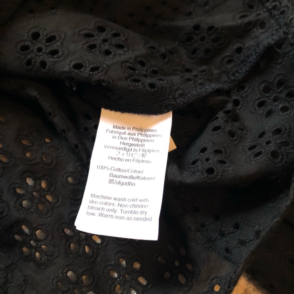 Madewell Black Eyelet Blouse - Picture 6 of 6